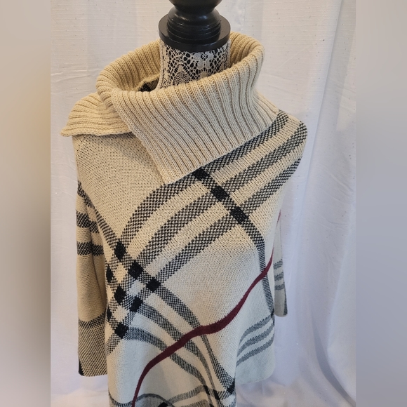 One Size S-XL Pullover knitted Ponch Style - Picture 5 of 7